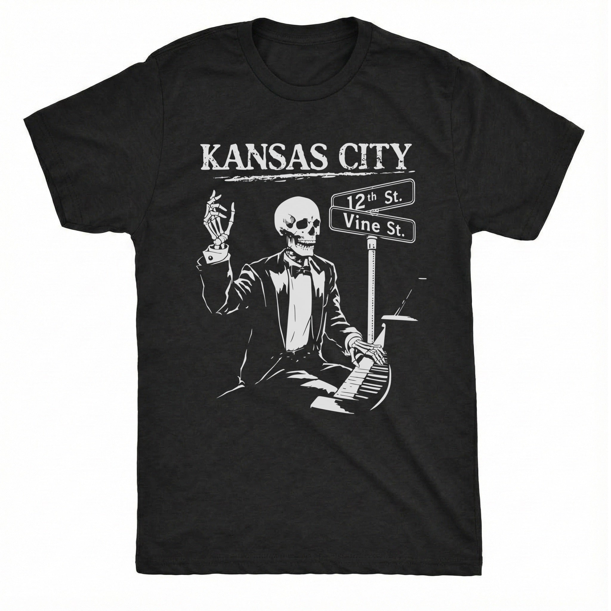 12th & Vine Tee Black Mockup