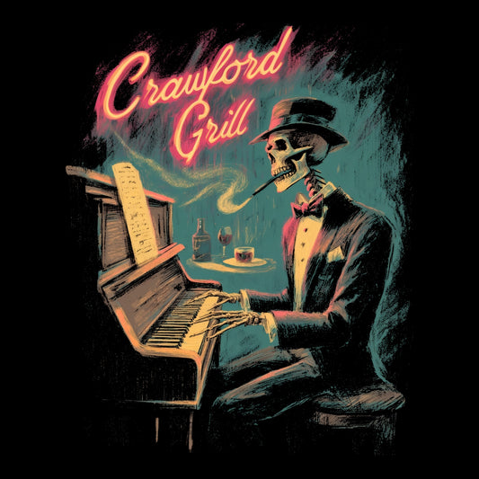 Crawford Grill T-Shirt Design Black