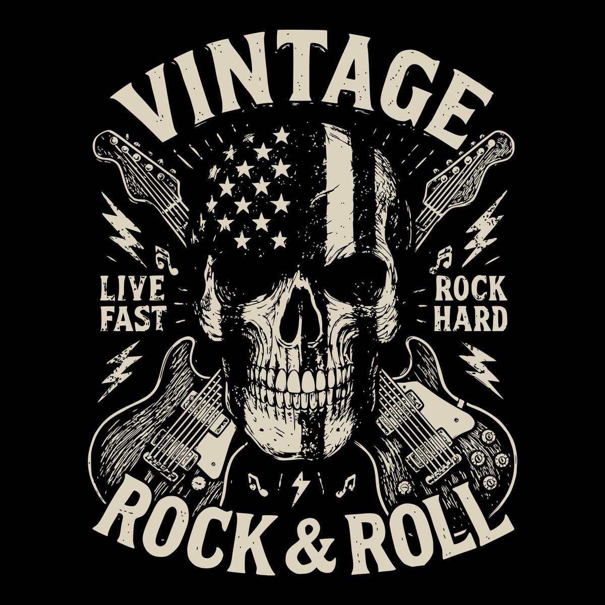 Live Fast Tee Design Black
