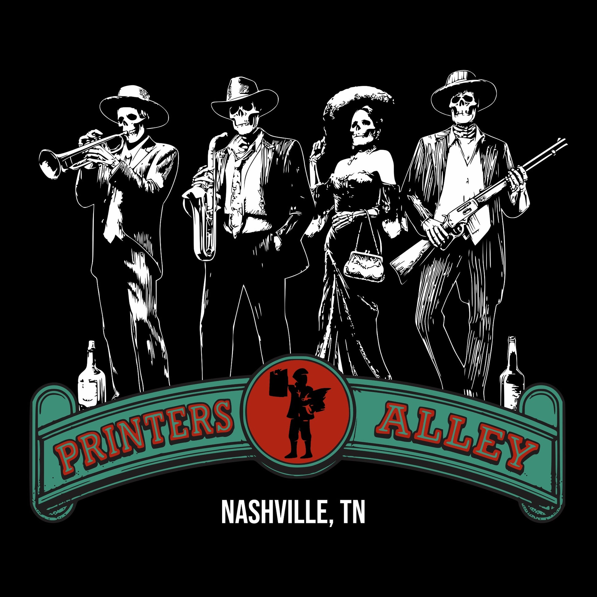 Printer's Alley Tee Design black