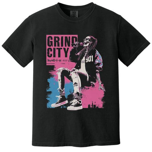 Grind City Rapper Tee | Comfort Colors® 1717 Black