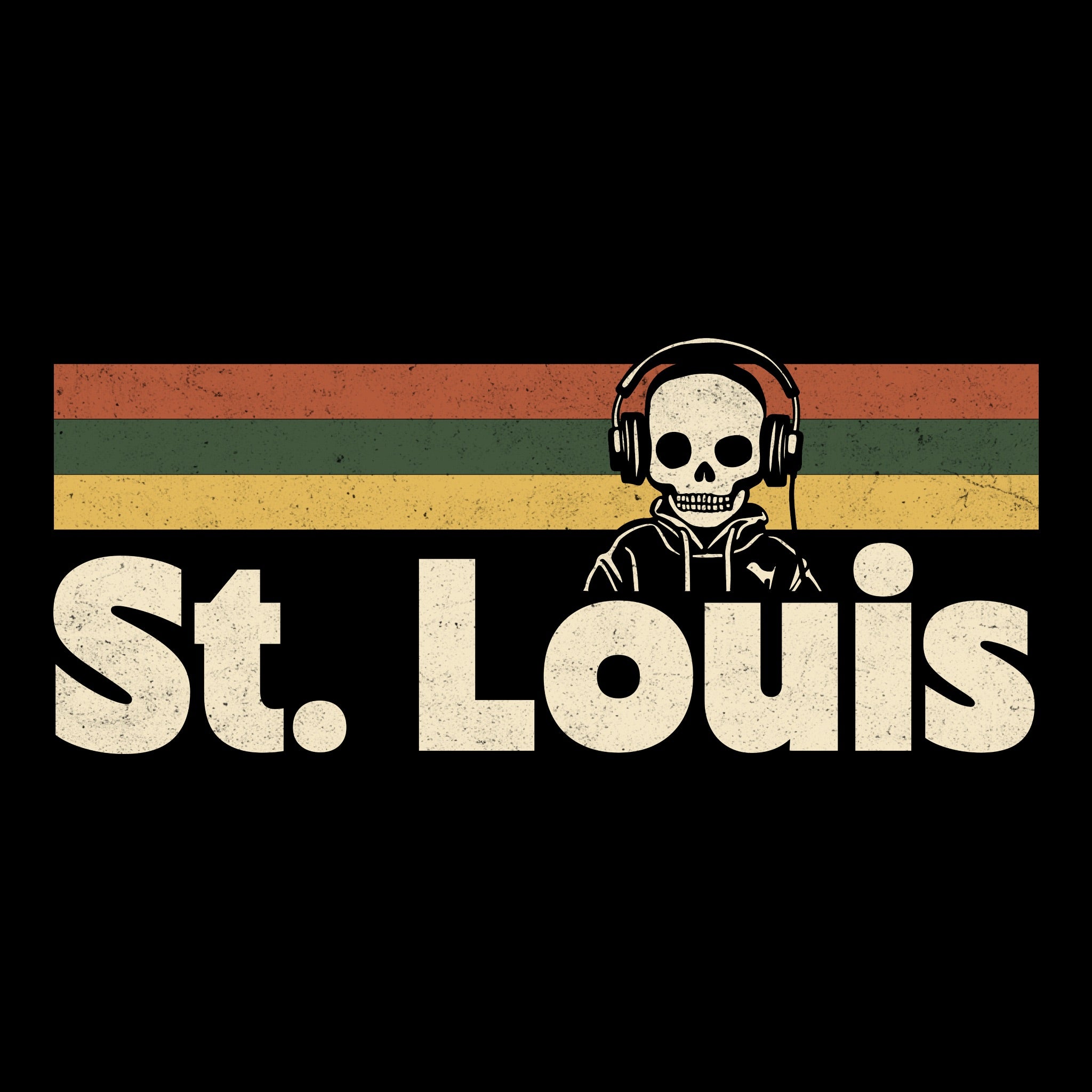 Retro St. Louis Tee Design Black