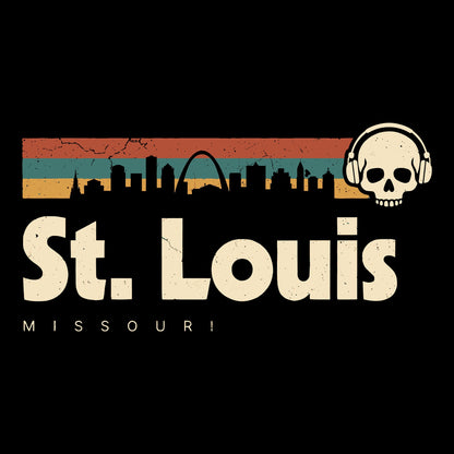Retro St. Louis Tee Design Black