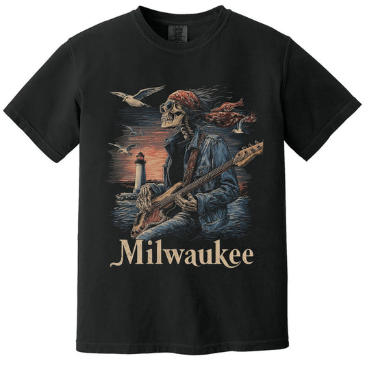 MKE Lighthouse T-Shirt | Comfort Colors® 1717 Black