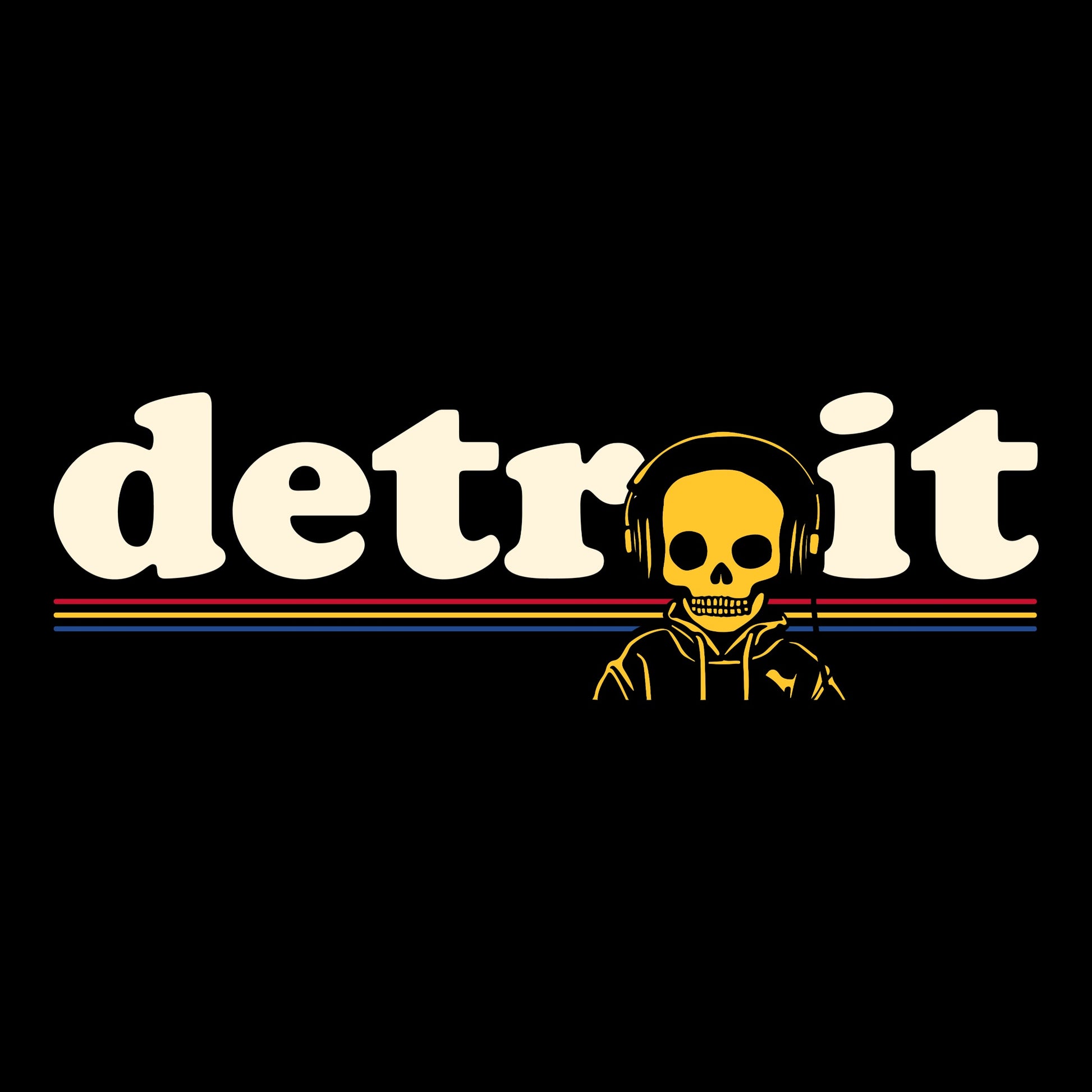 Detroit Head Tee Design Black