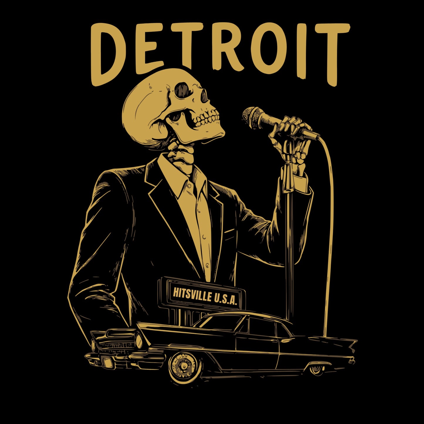 Detroit Soul Tee Design Black