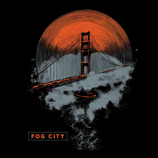 Fog City T-Shirt Design Black