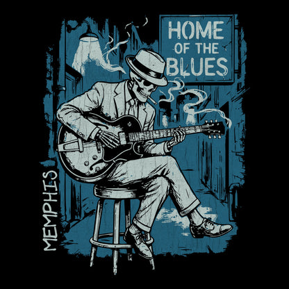 Blues Busker Tee Design Black