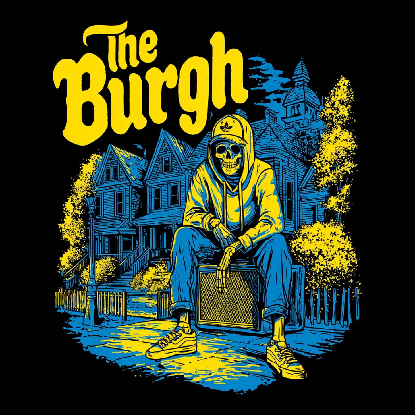 The Burgh Tee Design Black