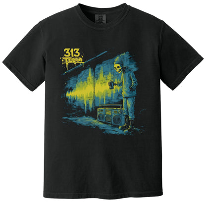 313 Graffiti T-Shirt | Comfort Colors® 1717 Black