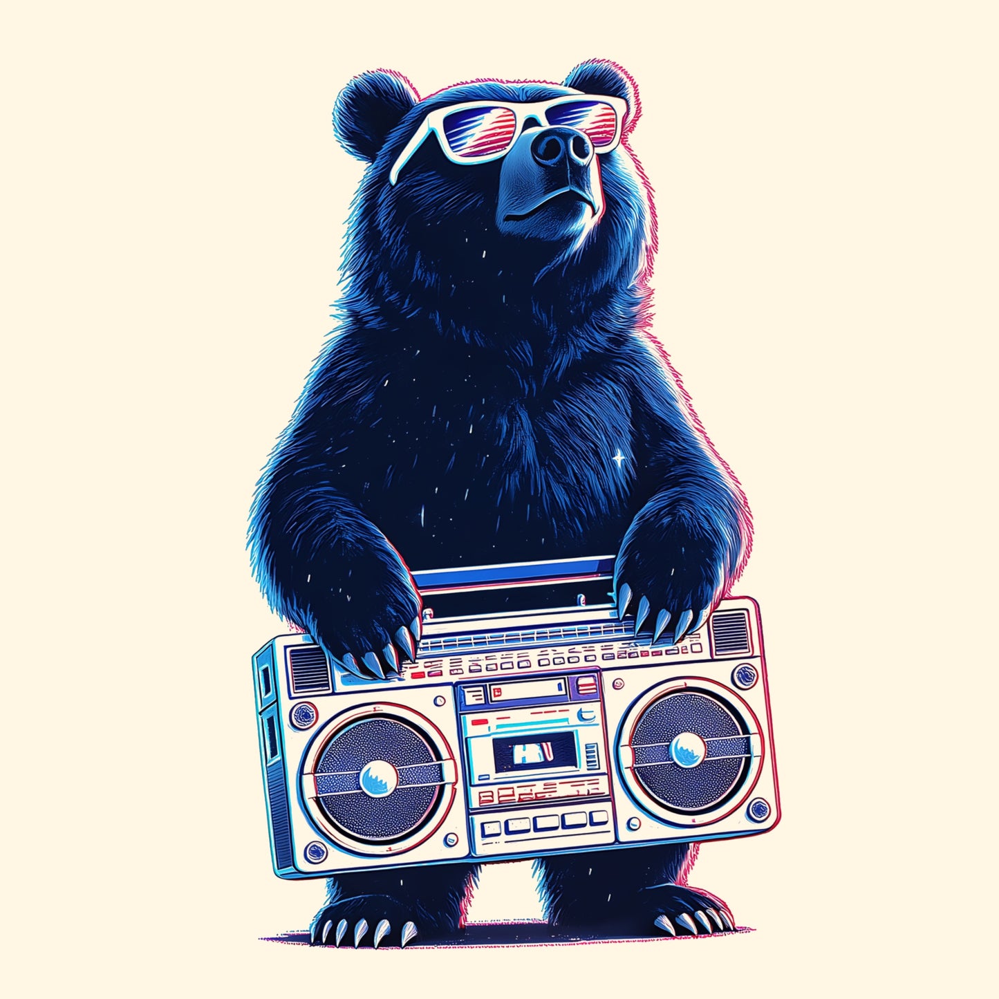 Cool Bear Tee Design Natural