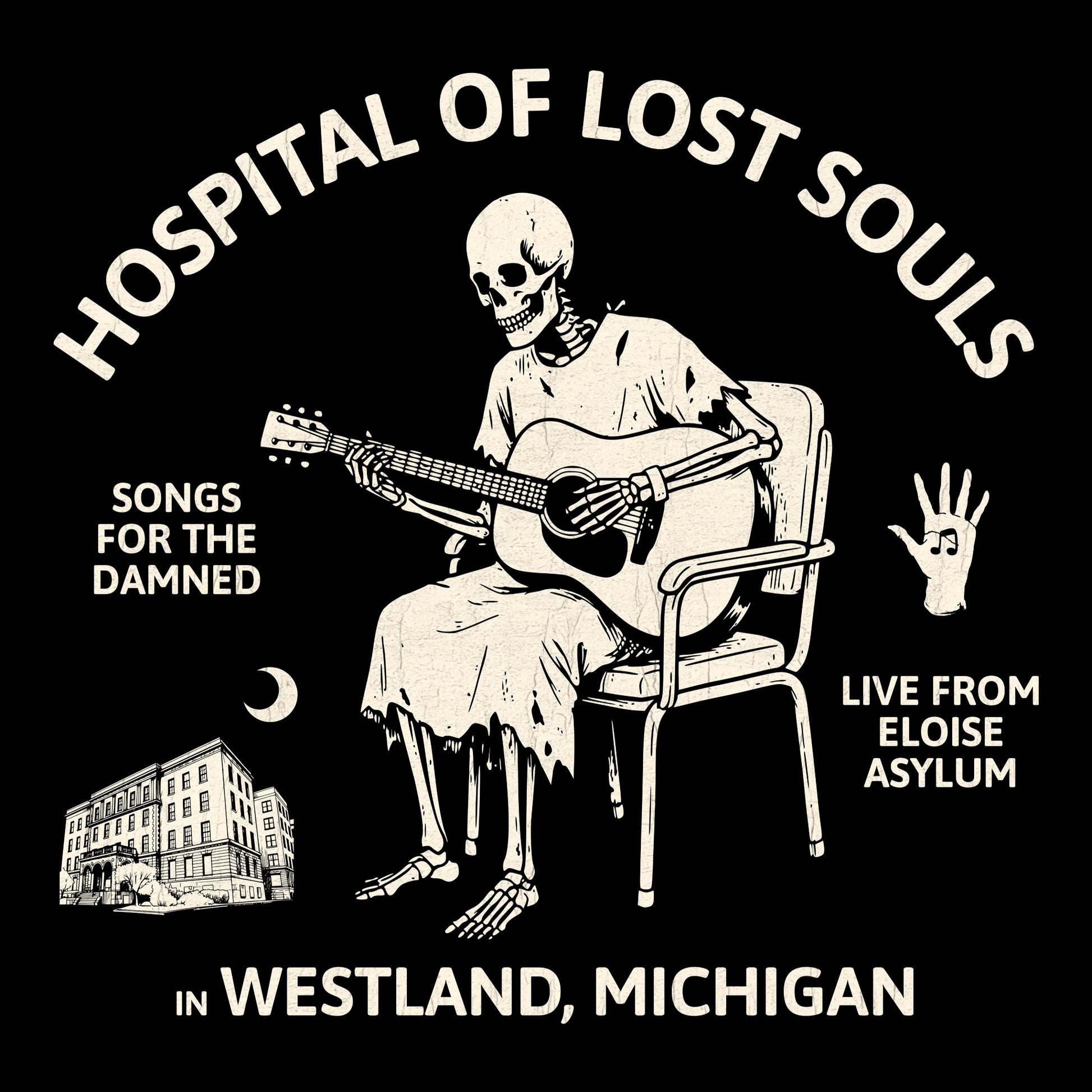 Eloise Asylum Tee Design Black