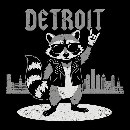 Raccoon Rock Tee Design Black