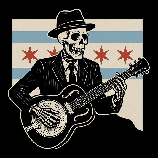 Flag Bluesman Tee Design Black