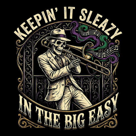 Keepin' it Sleazy Tee Design Black