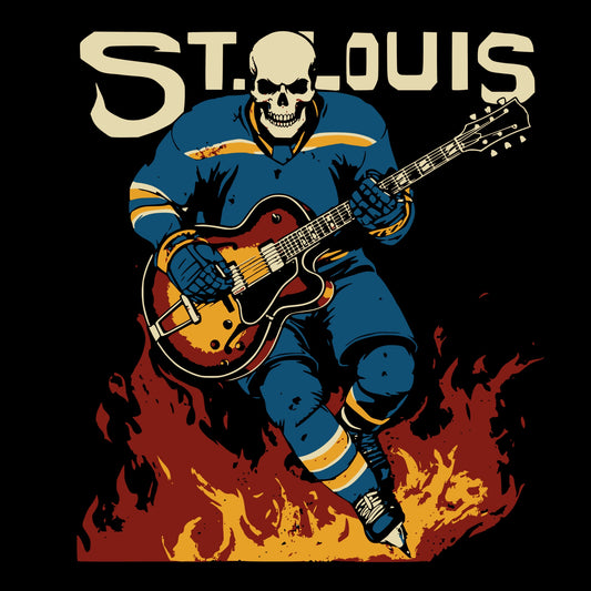 Skater Blues Tee Design Black