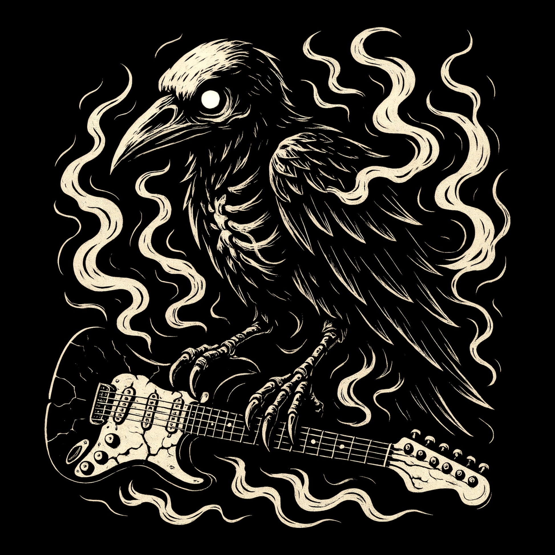 Raven Axe T-shirt Design Black