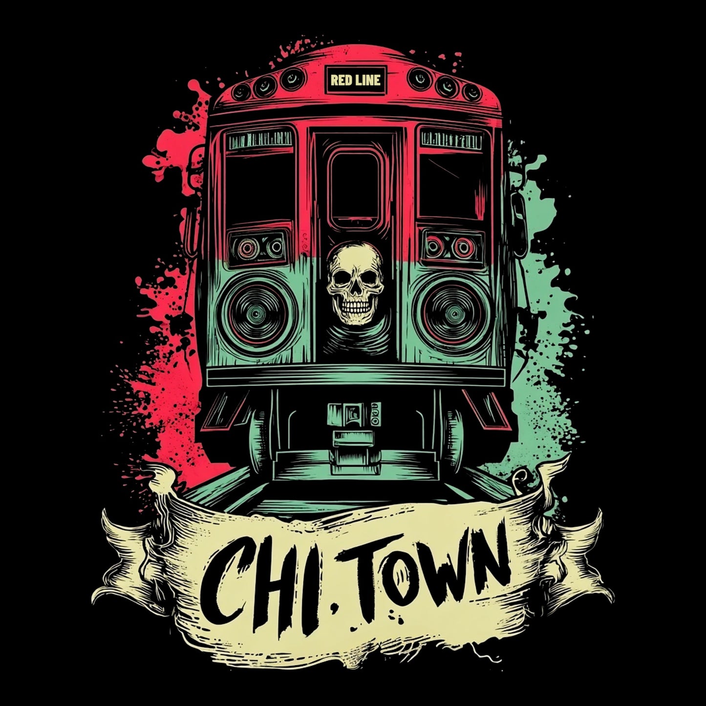 Chi Town Express Tee Design Black