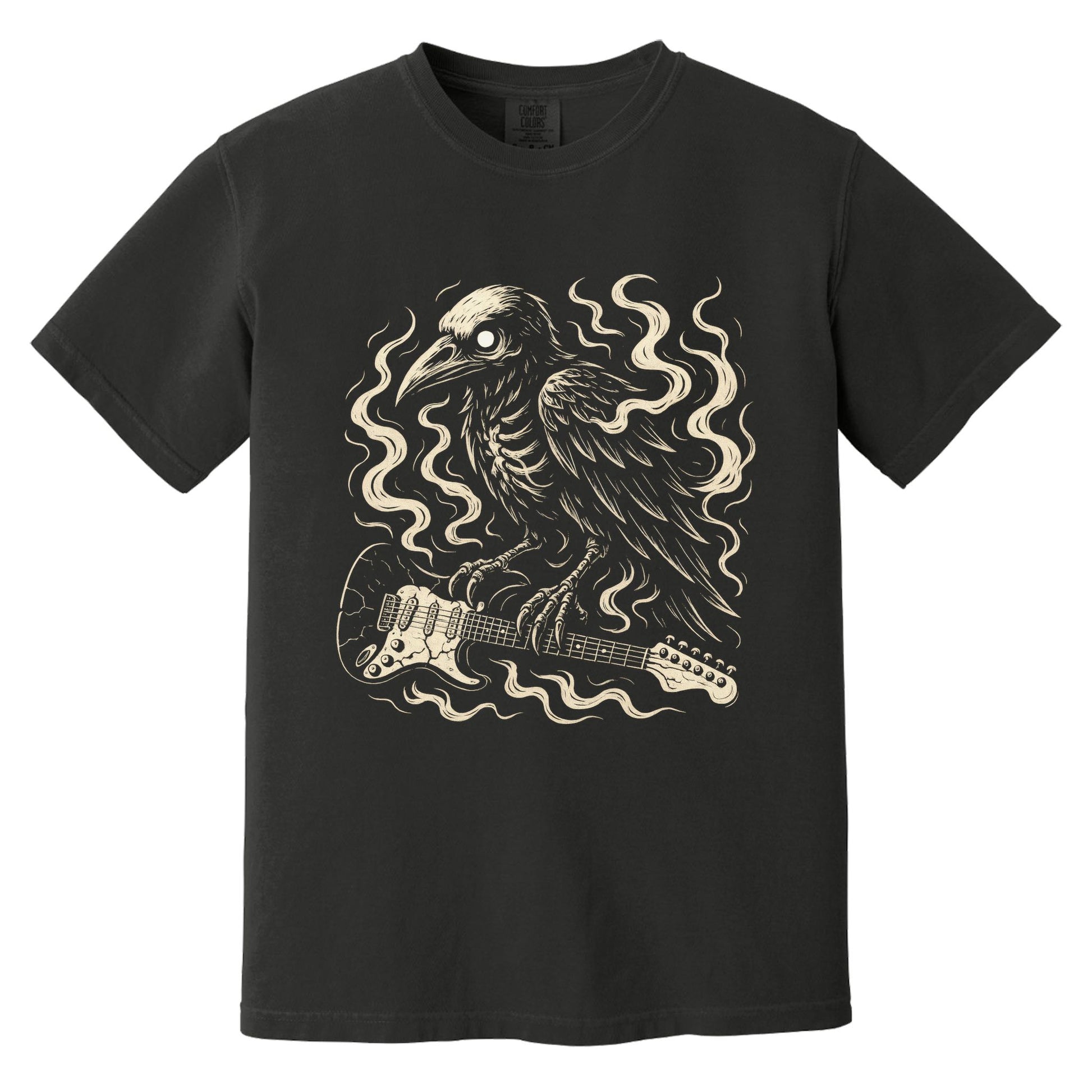 Raven Axe Skeleton T-Shirt | Comfort Colors® 1717 Black