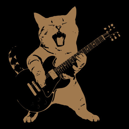 Cat Jam Tee Design Black