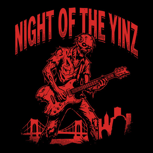 Night of the Yinz Tee Design Black