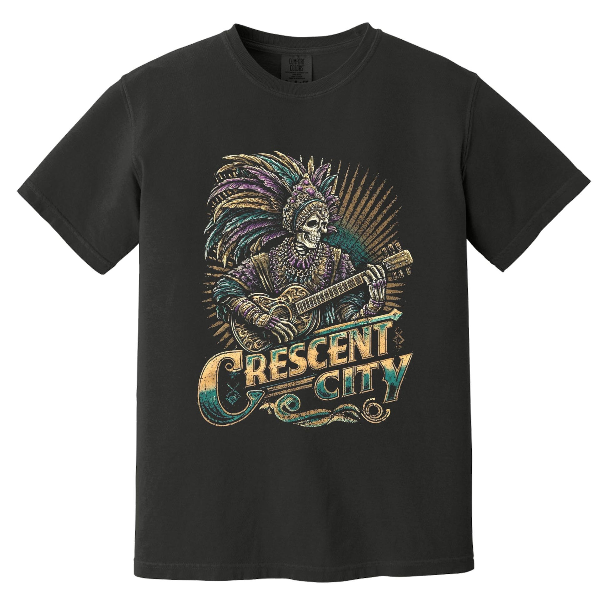 Mardi Gras Queen T-Shirt | Comfort Colors® 1717 Black