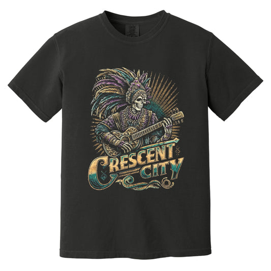 Mardi Gras Queen T-Shirt | Comfort Colors® 1717 Black