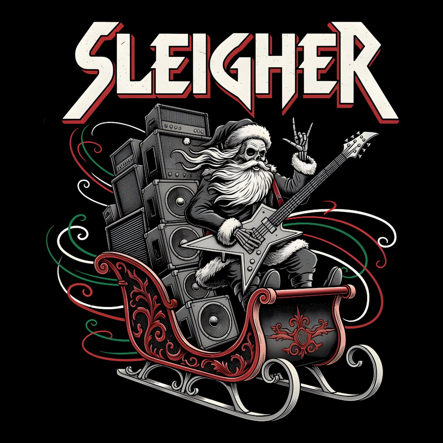 Sleigher Tee Design Black