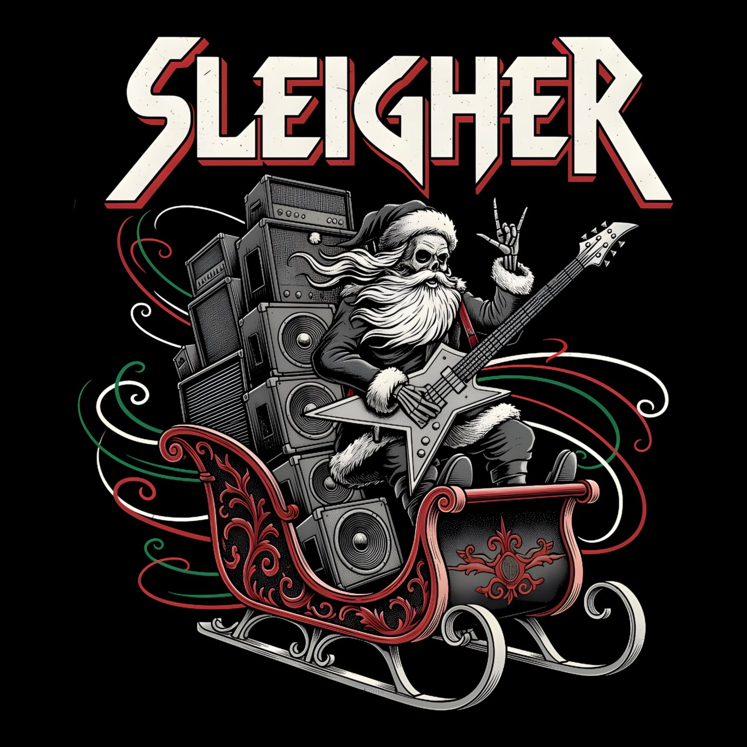 Sleigher Tee Design Black