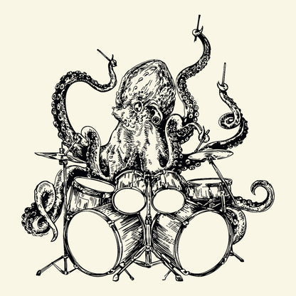 Possessed Octopus Tee Design Natural