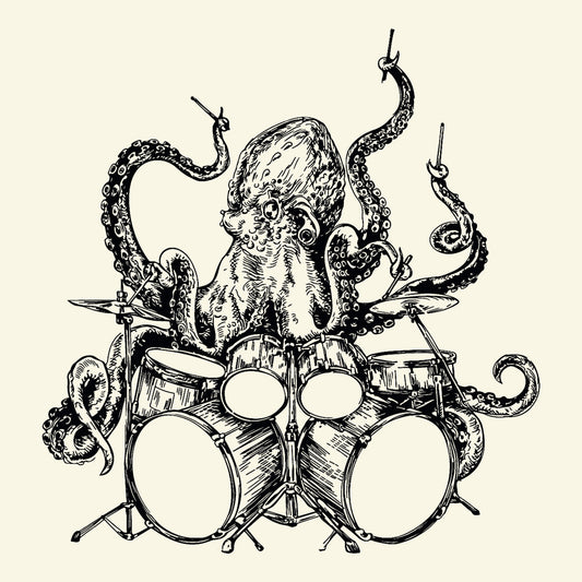 Possessed Octopus Tee Design Natural