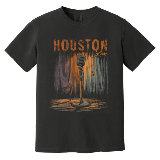 Houston Live T-Shirt | Comfort Colors® 1717 Black