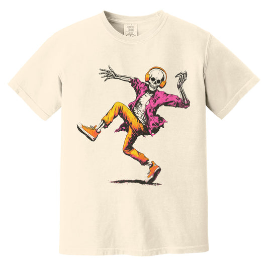 80s Breakdance Skeleton T-Shirt | Comfort Colors® 1717 Ivory