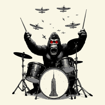 Kong Attack Tee Design Natural