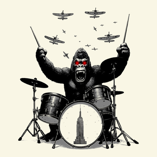 Kong Attack Tee Design Natural