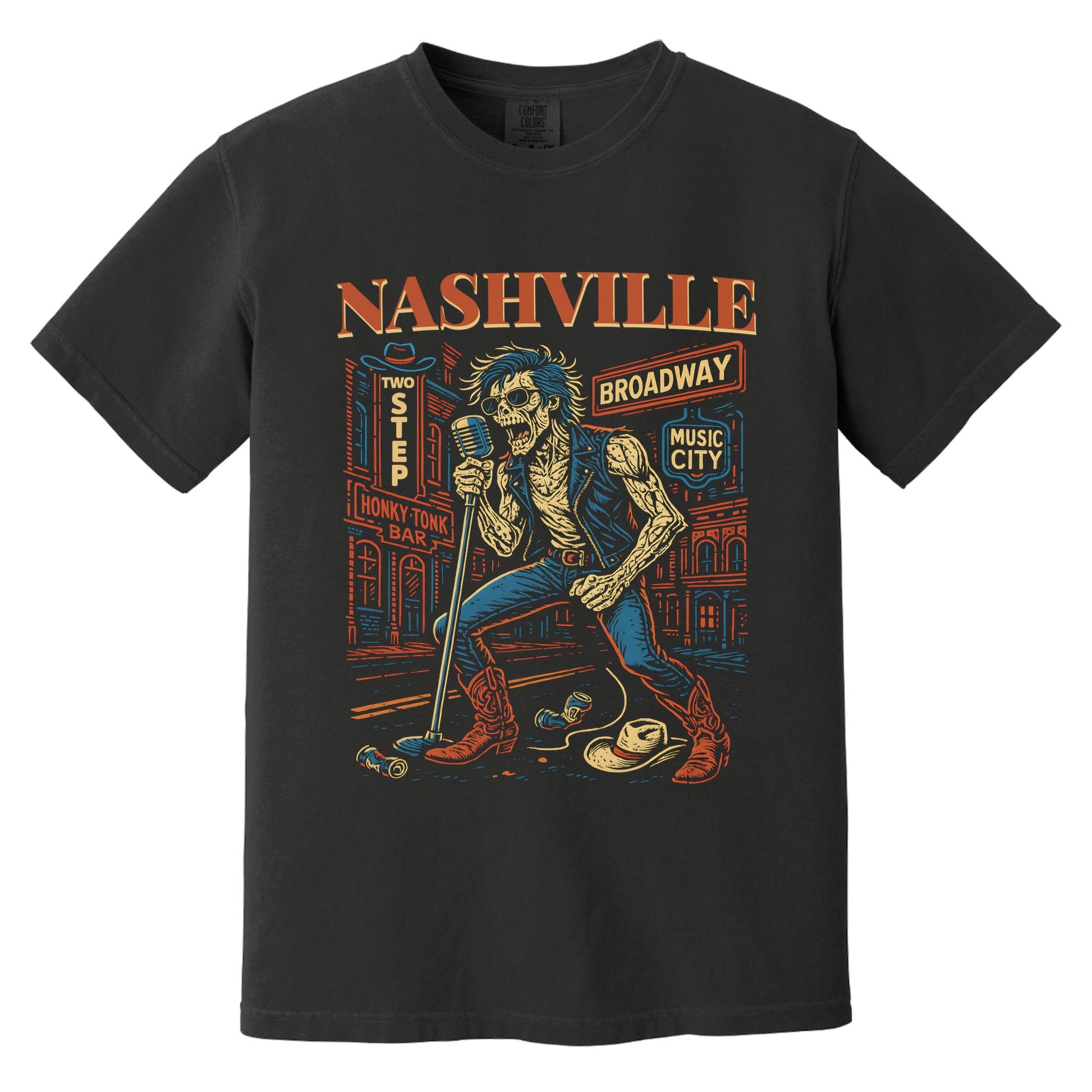 Nashville Rocker T-Shirt | Comfort Colors Black