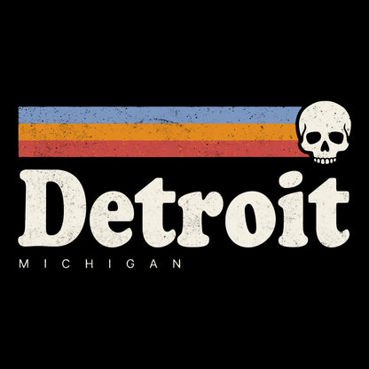 Retro Detroit Tee Design Black