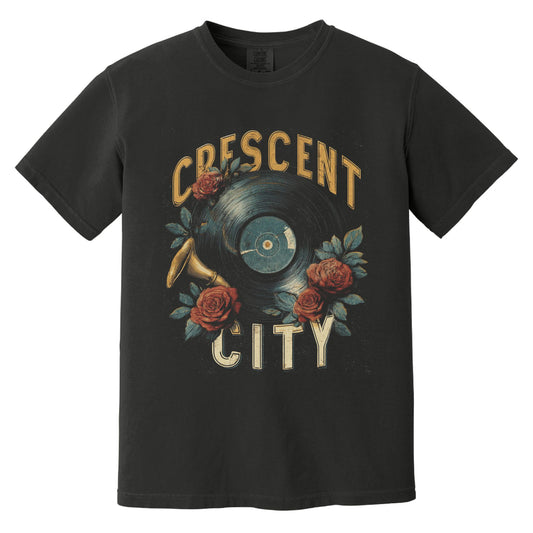 Crescent Vinyl T-Shirt | Comfort Colors® 1717 Black