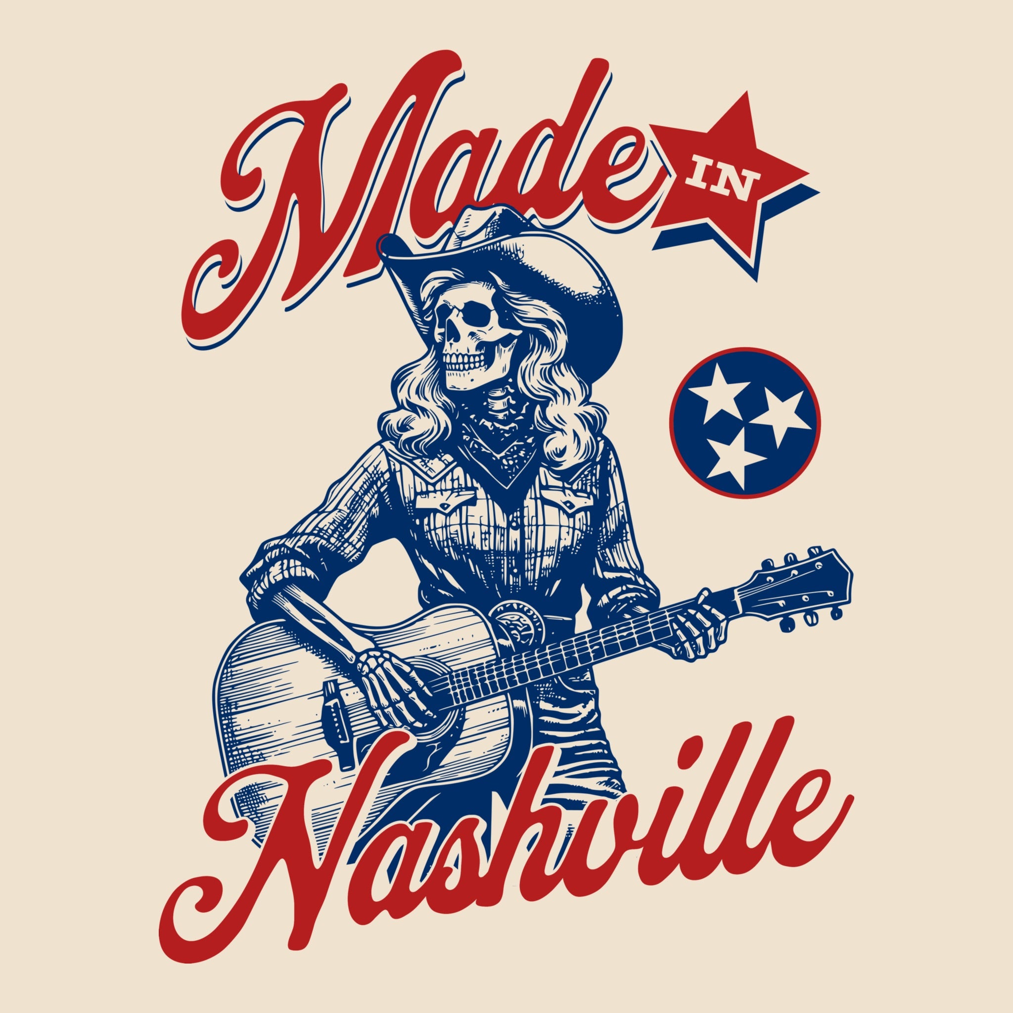 Made in Nashville Tee Design Natural