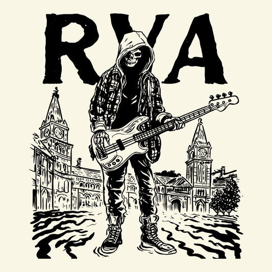 RVA Bassist T-Shirt Design Natural