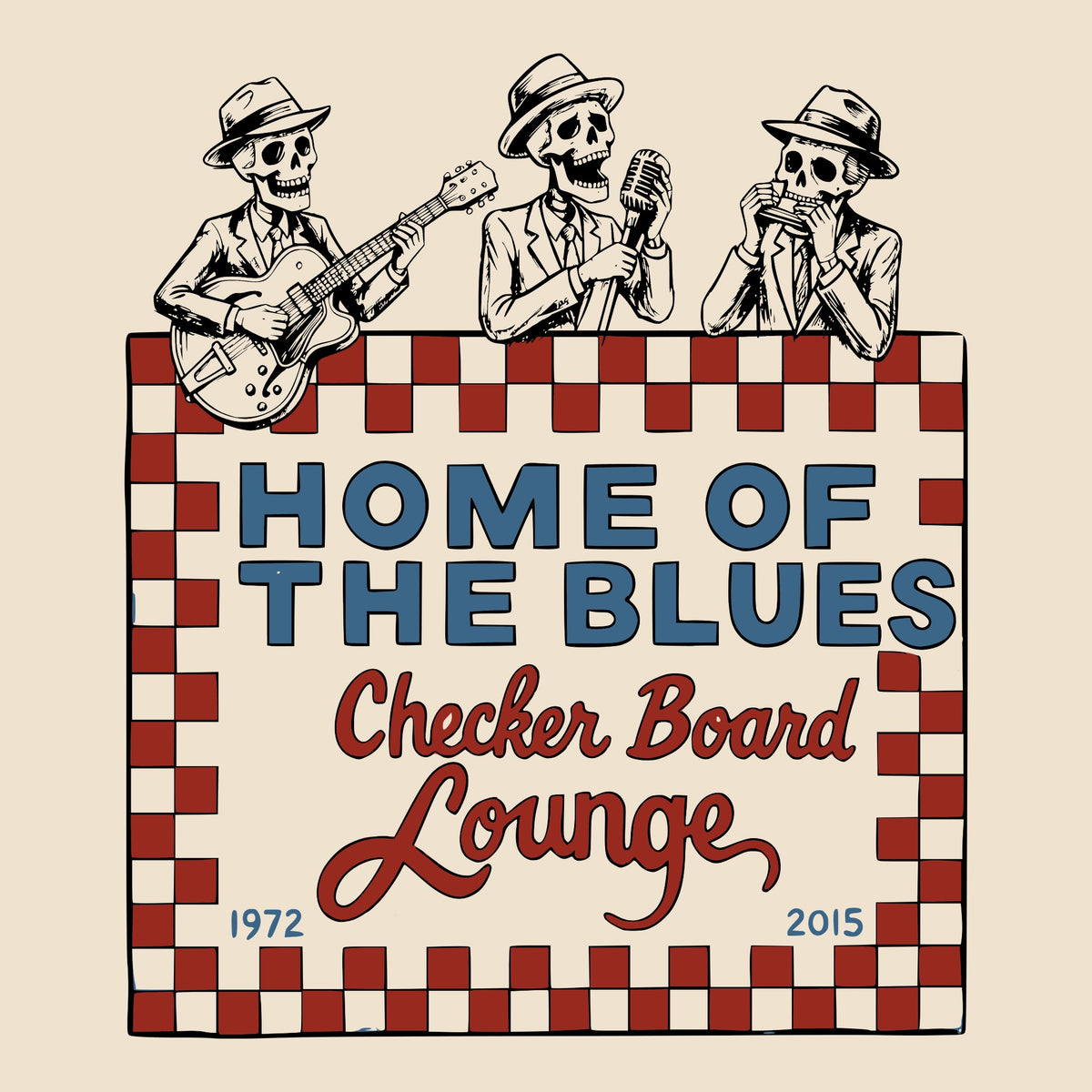 Checkerboard Tee Design Natural