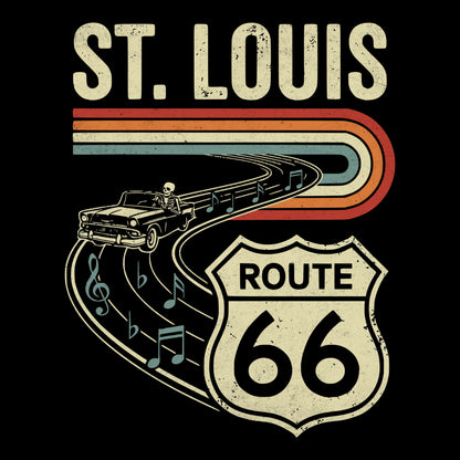 Route 66 Tee Design Black