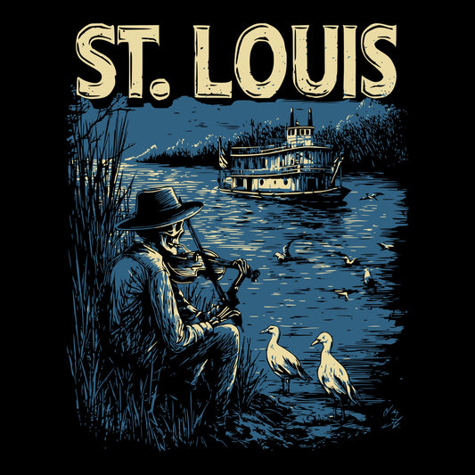 St. Louis Fiddler Tee Design Black