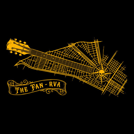 Fan District Tee Design Black