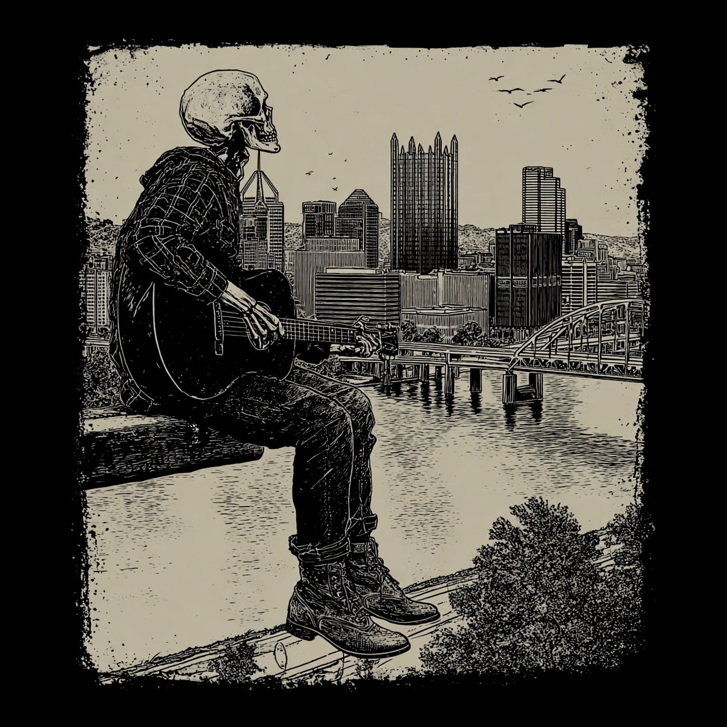 Mt. Washington Tee Design Black