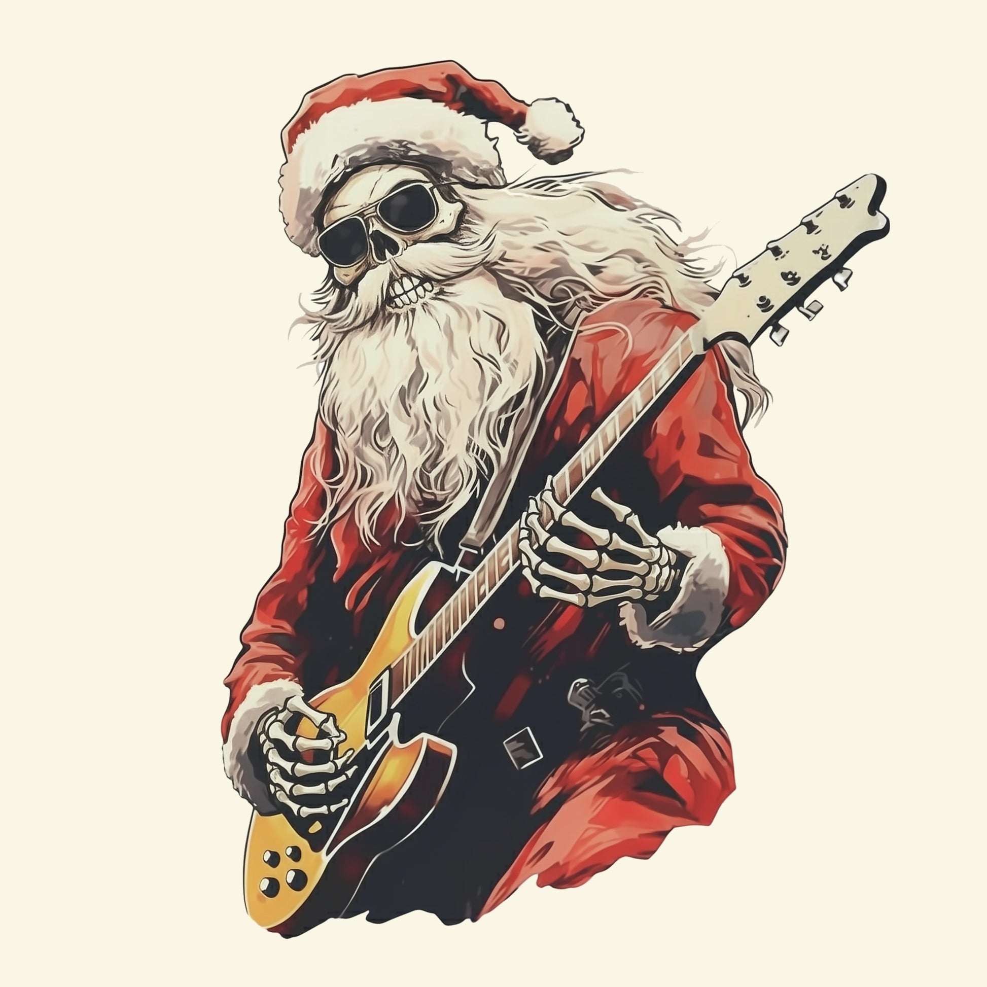 Santa Rocks Tee Design Natural