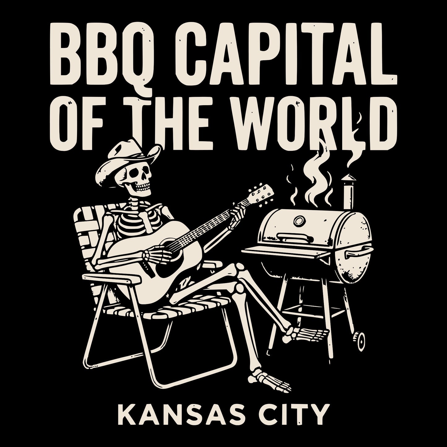 BBQ Capital Tee Design Black