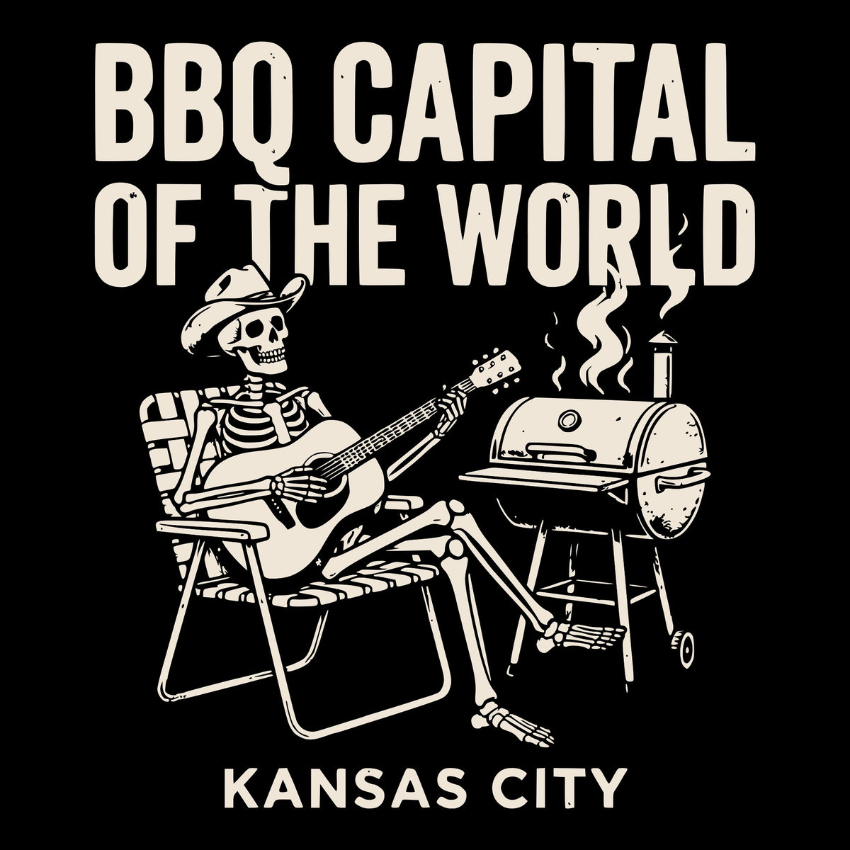 BBQ Capital Tee Design Black