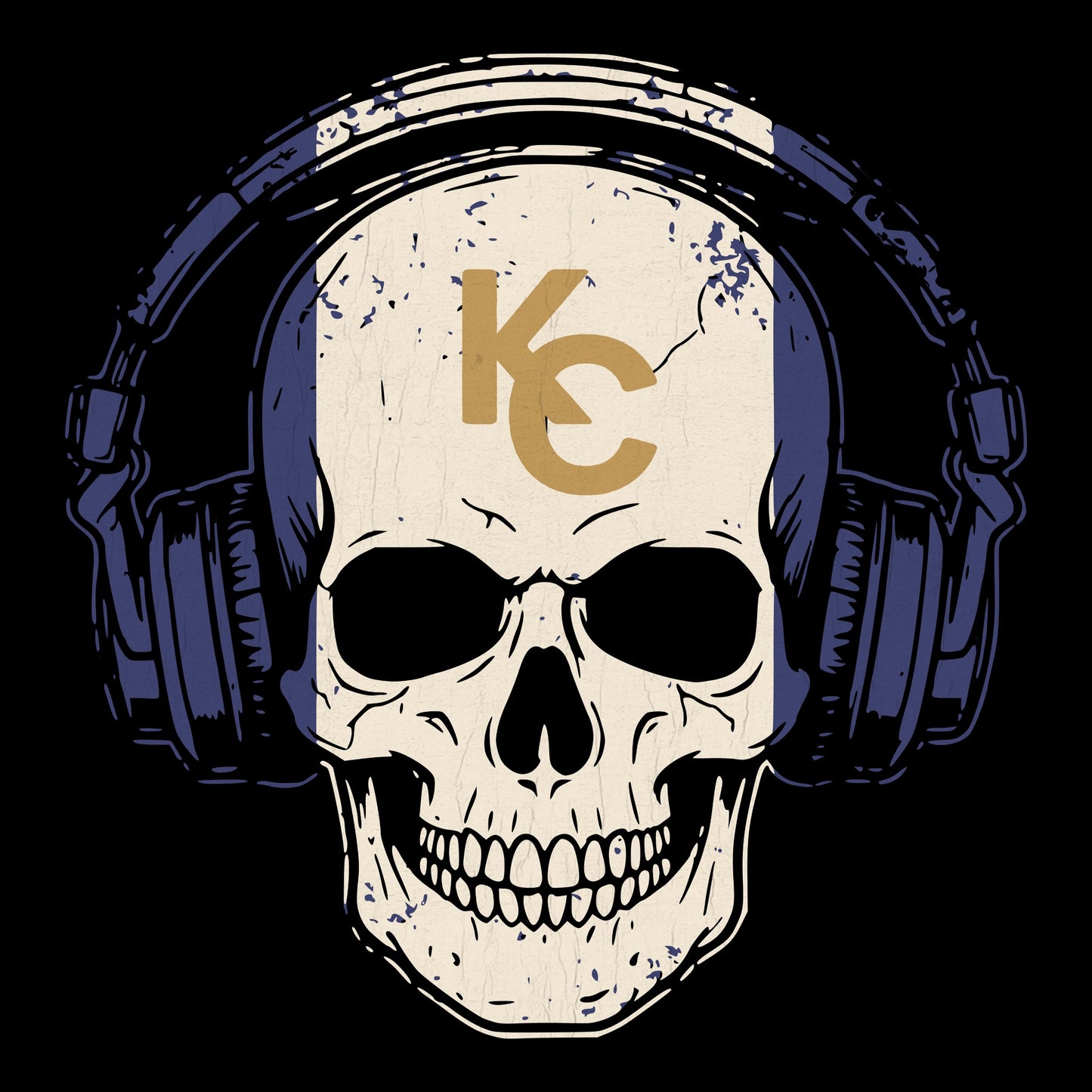 KC Skull Tee Design Black