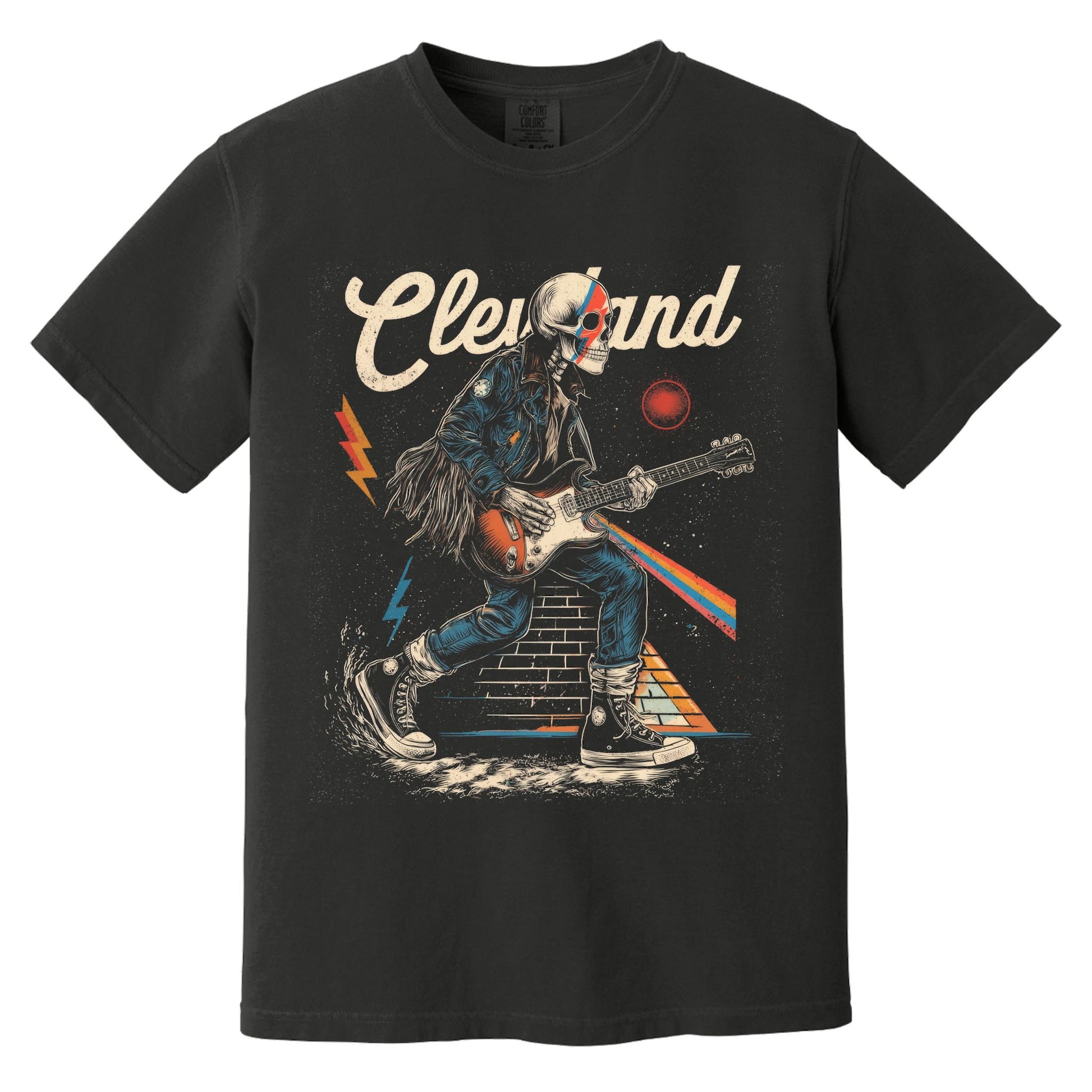 Cleveland HOF Skeleton T-Shirt | Comfort Colors® 1717 Black